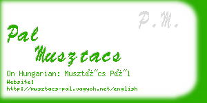 pal musztacs business card